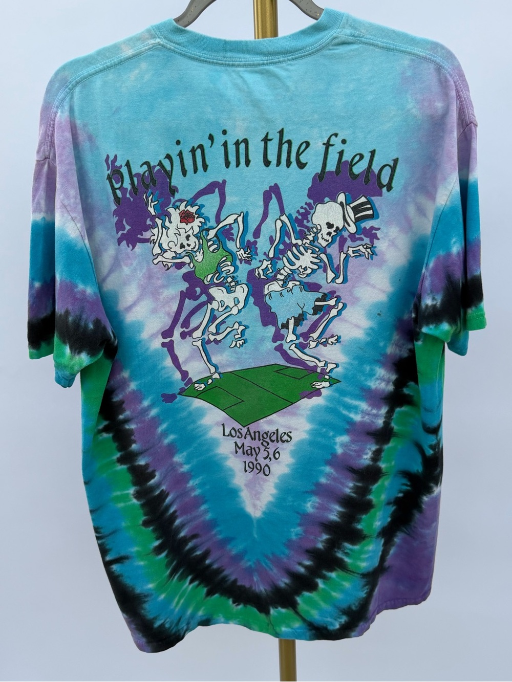 Grateful Dead 1990 Los Angeles Olympic Velodrome Soccer Tie Dye T-Shirt L - Picture 6 of 8